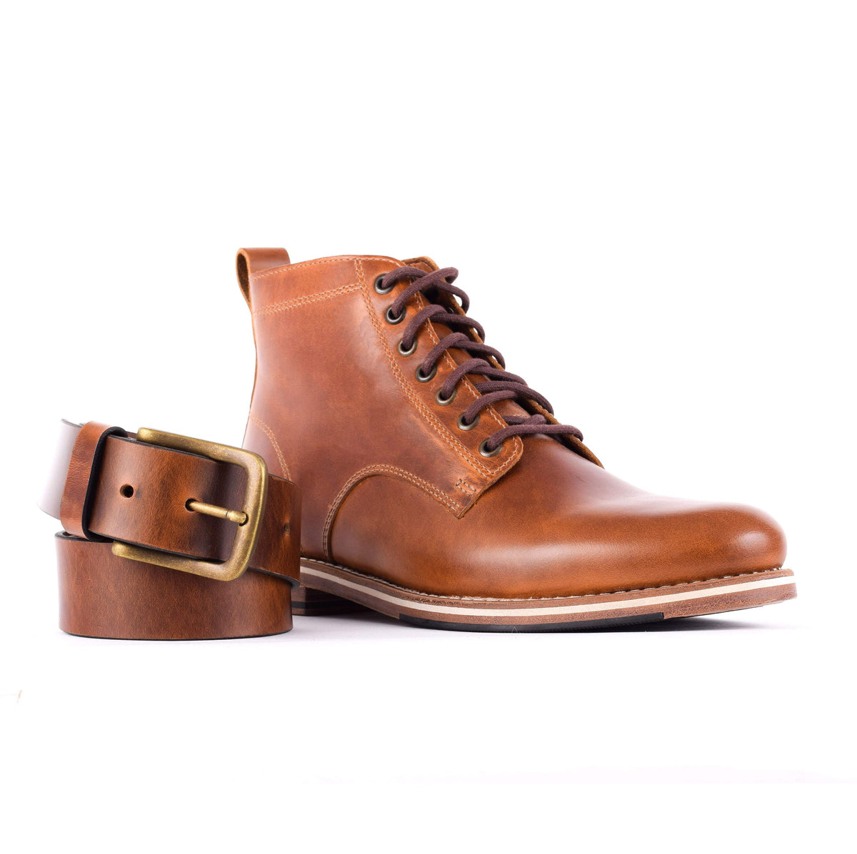 HELM Accessories / Teak Brass Buckle Wide Belts